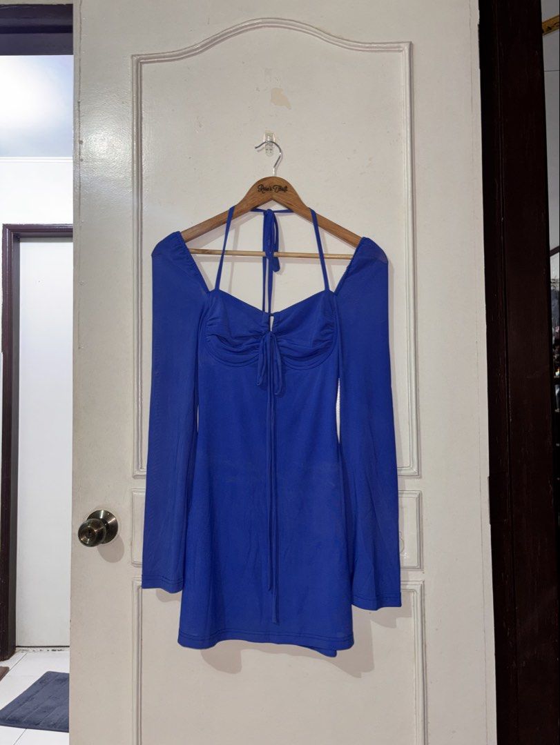BNWT peppermayo make a move mini dress (Category: Dresses) located in Angeles City. Submitted by thriftchic_ (Listing ID 1466210543, Image 3). Description: ♡ brandnew with tag! ♡ featuring a square neckline, halter straps, underwire and sheer long sleeves with flare cups ♡ zipper at back ♡ MOP: Gcash ♡ Payment first basis ♡ J&T🚚.