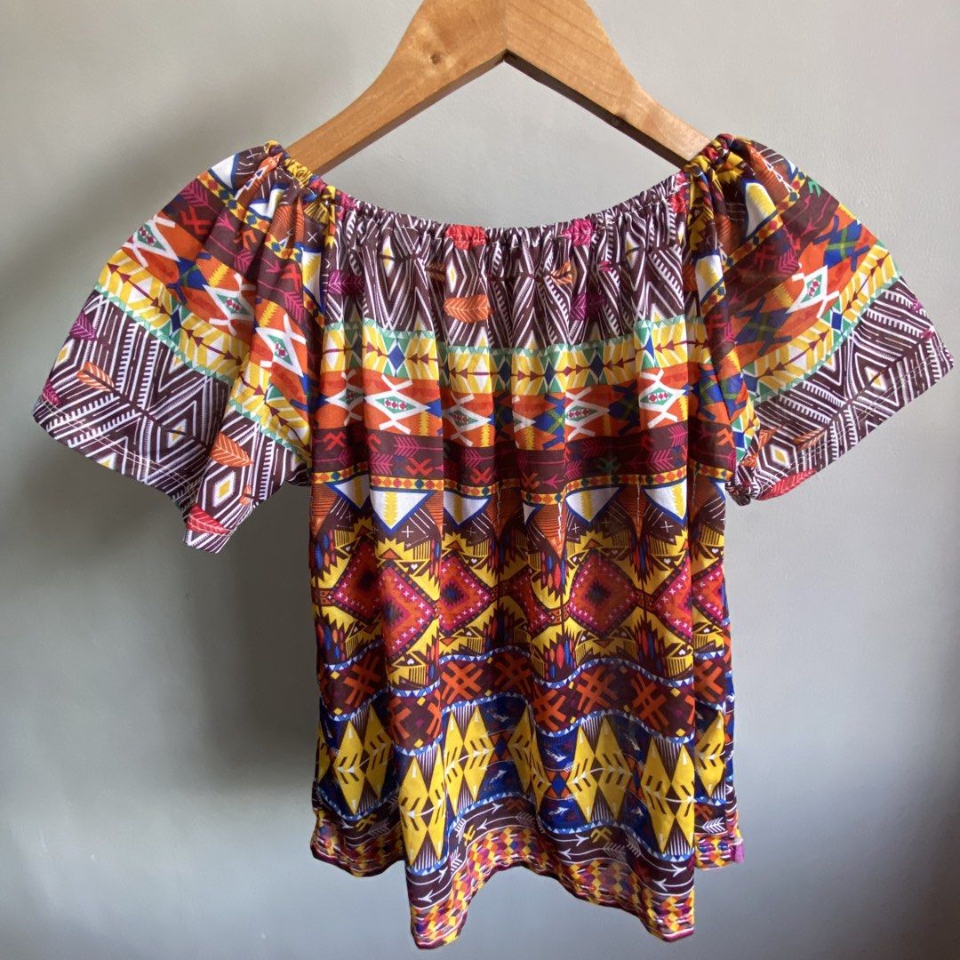 Boho Tribal Off-Shoulder Top Size S-M (Category: Blouses) located in Dasmarinas. Submitted by pb_declutters (Listing ID 1466214355, Image 2). Description: ✨ WELCOME! PLEASE READ BEFORE MAKING AN OFFER: 📌 Availability: All items listed are AVAILABLE unless marked as sold or deleted. No need to ask "Is this available?" 📍 Location: San Agustin II, Dasmariñas City, Cavite 💵 Payment: GCash Only (Strictly Payment First) 🛵 Shipping Options: • J&T Ex