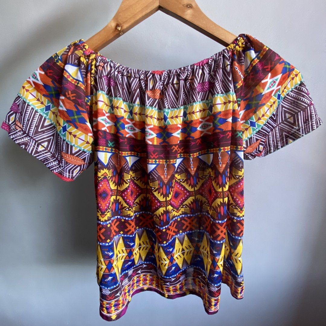 Boho Tribal Off-Shoulder Top Size S-M (Category: Blouses) located in Dasmarinas. Submitted by pb_declutters (Listing ID 1466214355, Image 1). Description: ✨ WELCOME! PLEASE READ BEFORE MAKING AN OFFER: 📌 Availability: All items listed are AVAILABLE unless marked as sold or deleted. No need to ask "Is this available?" 📍 Location: San Agustin II, Dasmariñas City, Cavite 💵 Payment: GCash Only (Strictly Payment First) 🛵 Shipping Options: • J&T Ex