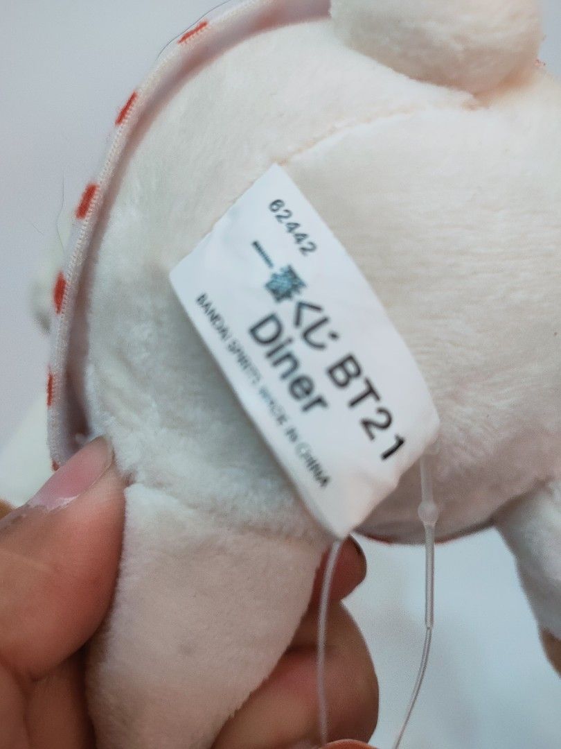 BTS BT21 Diner RJ Plush (Category: Plushies & Soft Toys) located in Antipolo. Submitted by bhabiegraciefashionlab (Listing ID 1466288098, Image 3). Description: 💜✨BTS BT21 Diner RJ Plush ✨💜 🇯🇵Authentic From Japan 📸Actual Photos posted, what you see is what you'll get 😍Perfect for BTS Fans/Armys /BT21 Collectors or for gifting 🔖Like New 💸MOP 👉🏻Gcash /Maribank/GoTyme 🚚MOD 👉🏻J&T / Lalamove ❌NO FREE Sf (sf is paid by the buyer) ❌NO COD �