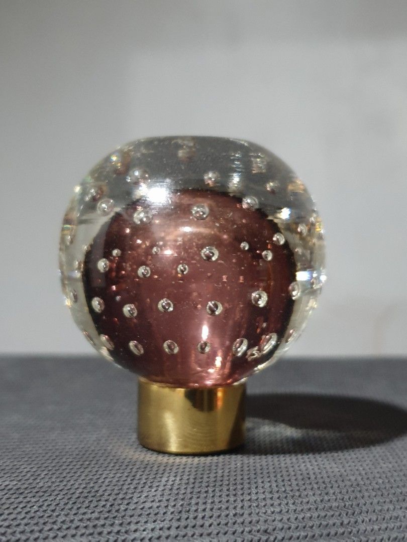 Bubble-Glass Sphere with an Internal Purple Core Knob (Category: Other Home Furniture) located in Las Pinas. Submitted by oldsthetics (Listing ID 1466195310, Image 2). Description: Bubble-Glass Sphere with an Internal Purple Core Knob This is a used item Preloved and not new May have imperfections Typical of age and usage Kindly check the photos carefully to make sure that this vintage condition suits you Detailed realtime photos/video are availa