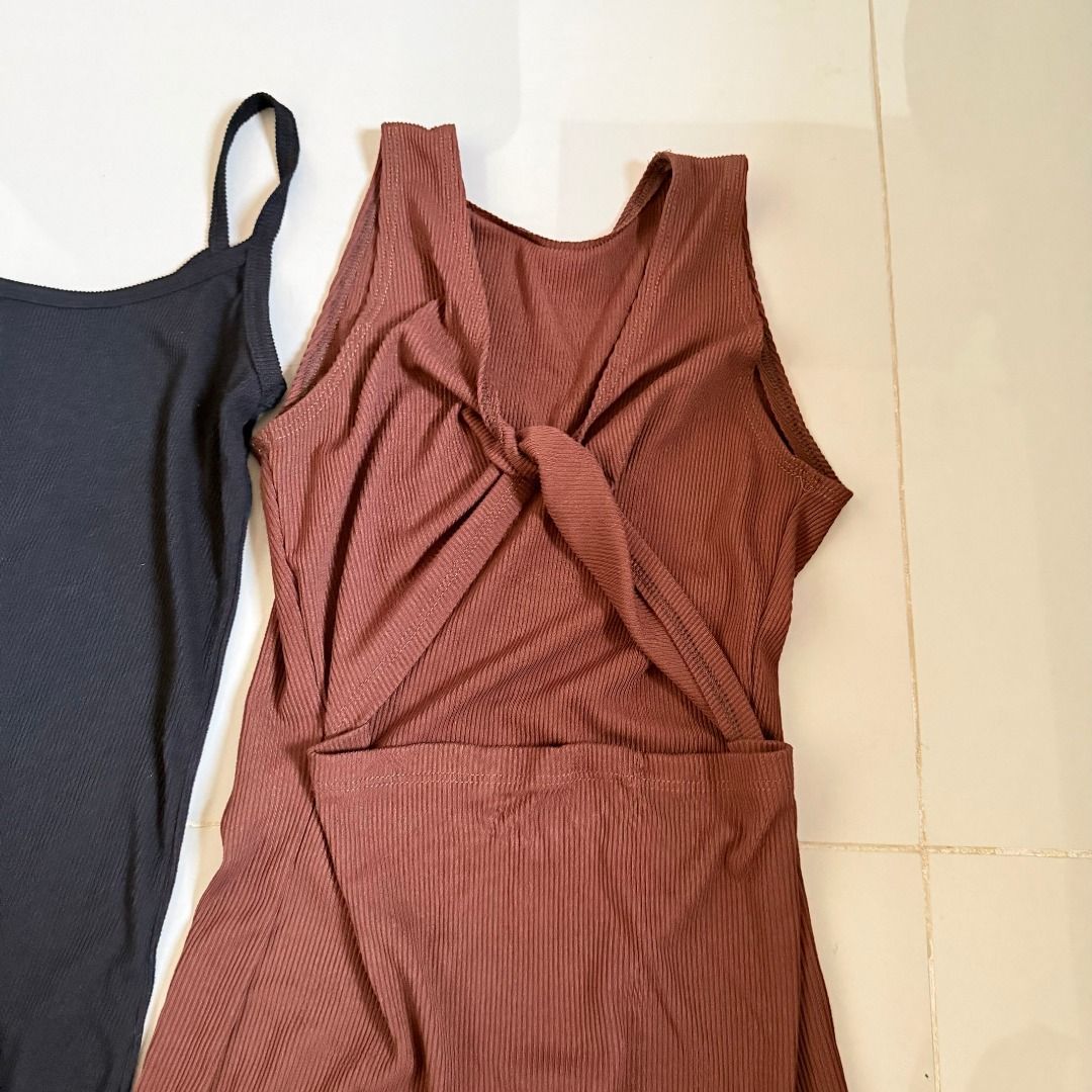 Bundle of 2: Bodycon Dresses (Category: Sets or Coordinates) located in Baliuag. Submitted by dubu.preloved (Listing ID 1466290185, Image 2). Description: Bundle of 2: Bodycon Dresses Black Dress: Well Used Brown Dress: Worn Once ✨ Condition: 8/10 📏 Size: S 🚚 Shipping available via JNT/Flash 📍 Meet-up: Baliuag, Bulacan.