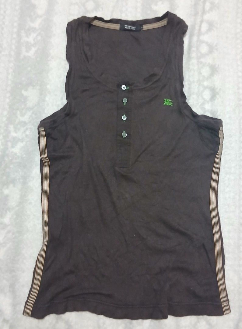 Burberry tank tops (Category: Others Tops) located in Iriga City. Submitted by newbear-a710 (Listing ID 1466276350, Image 1). Description: Excellent Condition Color Rate 9.5/10 Need wash.