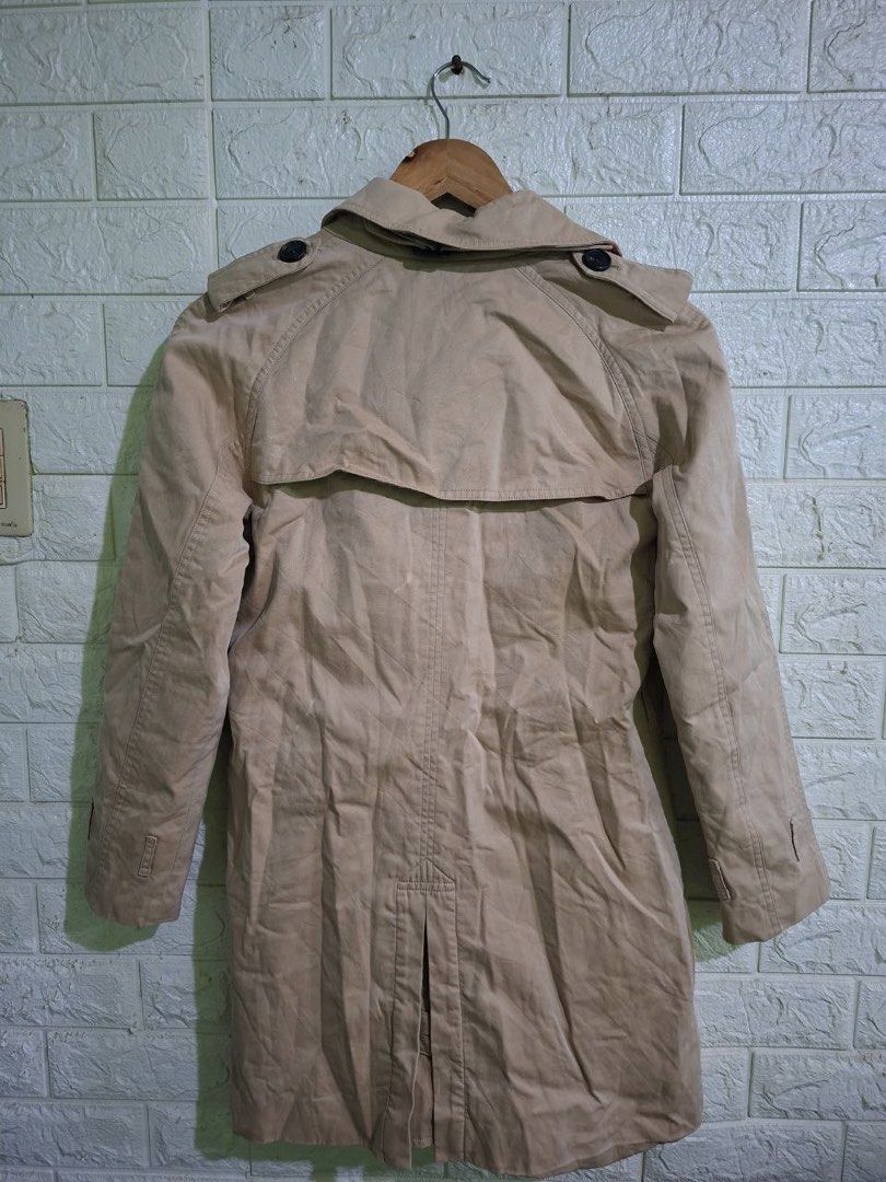 Burberry Trench Coat (Category: Coats, Jackets and Outerwear) located in Bulacan. Submitted by bleue.finds (Listing ID 1466298502, Image 2). Description: Burberry Trench Coat’s Jacket 18 - Width 30.5 - Length issue : missing 1 button sa pocket, and stains check last 2 pictures .