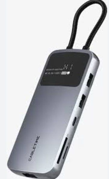 CABLETIME 10-in-1 4K60Hz USB-C Multiport Hub (Category: Networking) located in Pasig City. Submitted by realistic28 (Listing ID 1466306782, Image 2). Description: CABLETIME 10-in-1 USB-C Multiport Hub — premium aluminum build, compact at madaling dalhin. Perfect for laptop, tablet, at iba pang USB-C devices na nangangailangan ng additional ports. ✅ 4K @ 60Hz video output ✅ USB 3.0 hanggang 5Gbps high-speed data transfer ✅ Multiple ports para sa i