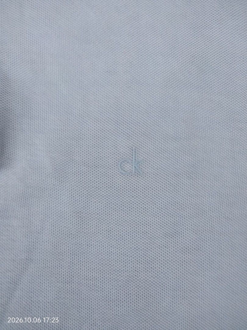 Calvin Klein Polo Shirt (Category: Tshirts & Polo Shirts ) located in Caloocan City. Submitted by haruconcep52476 (Listing ID 1466314021, Image 2). Description: Dimensions W20×L28 Good condition Color rate 9 Issue need wash.