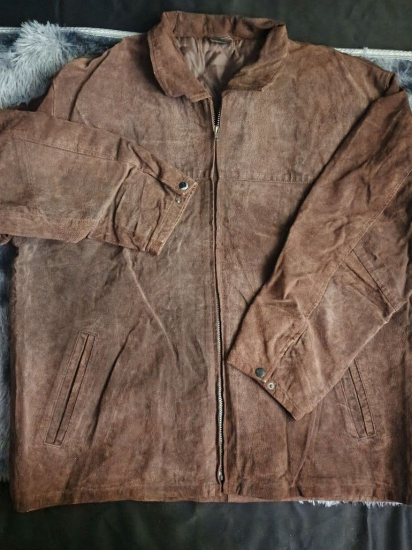 Cambridge Classics Brown Suede Leather Jacket XXL (Category: Coats, Jackets and Outerwear) located in Batangas. Submitted by mysticphoenix_c7726d (Listing ID 1466335254, Image 1). Description: - Brand: Cambridge Classics - Size: XXL - Color: Brown - Material: Suede outer with warm quilted lining - Closure: Full front zip with button cuffs - Pockets: Two lower front pockets - Condition: Great casual outer layer for cooler weather - Origin: Made in