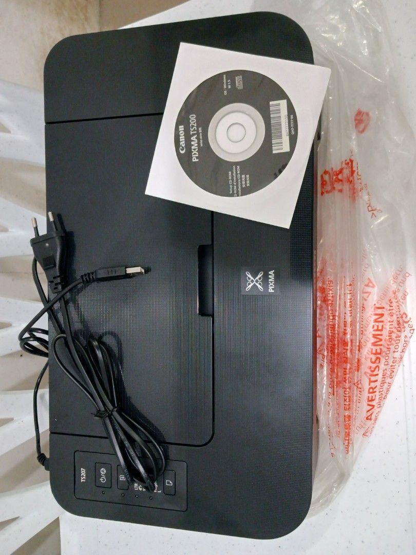 Canon PIXMA TS207 Inkjet Printer (Category: Printers, Scanners & Copiers) located in Taguig. Submitted by l.a.8 (Listing ID 1466218979, Image 3). Description: - Model: Canon PIXMA TS207 (Black) - Condition: Barely used, excellent shape - Inclusions: Power cable, and installation CD - Ink Status: Colored ink has remaining levels, black ink is empty and needs a refill. -no return/exchange once paid. -no reservation unless fully paid. -shipping and 