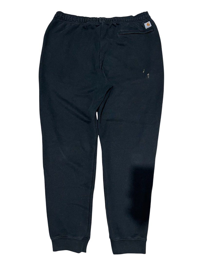Carhartt 103507 BLK Sweatpants - Large (Category: Joggers) located in Malaybalay. Submitted by tapiocasthrift (Listing ID 1466204207, Image 1). Description: Size: 34 Dimes: 34 waist x 41.5 length Thigh: 12.5 HEM: 6 Color rate: 9.3/10 Excellent Condition Issue: brown stain.