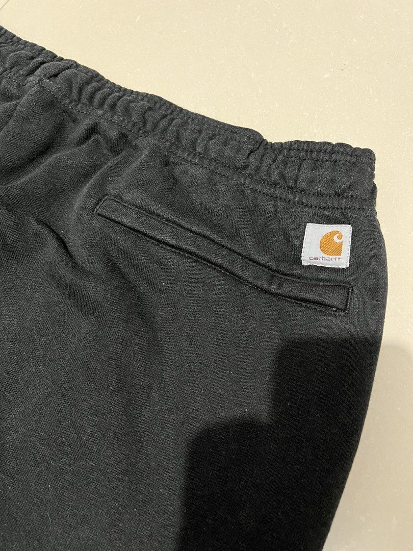 Carhartt 103507 BLK Sweatpants - Large (Category: Joggers) located in Malaybalay. Submitted by tapiocasthrift (Listing ID 1466204207, Image 2). Description: Size: 34 Dimes: 34 waist x 41.5 length Thigh: 12.5 HEM: 6 Color rate: 9.3/10 Excellent Condition Issue: brown stain.