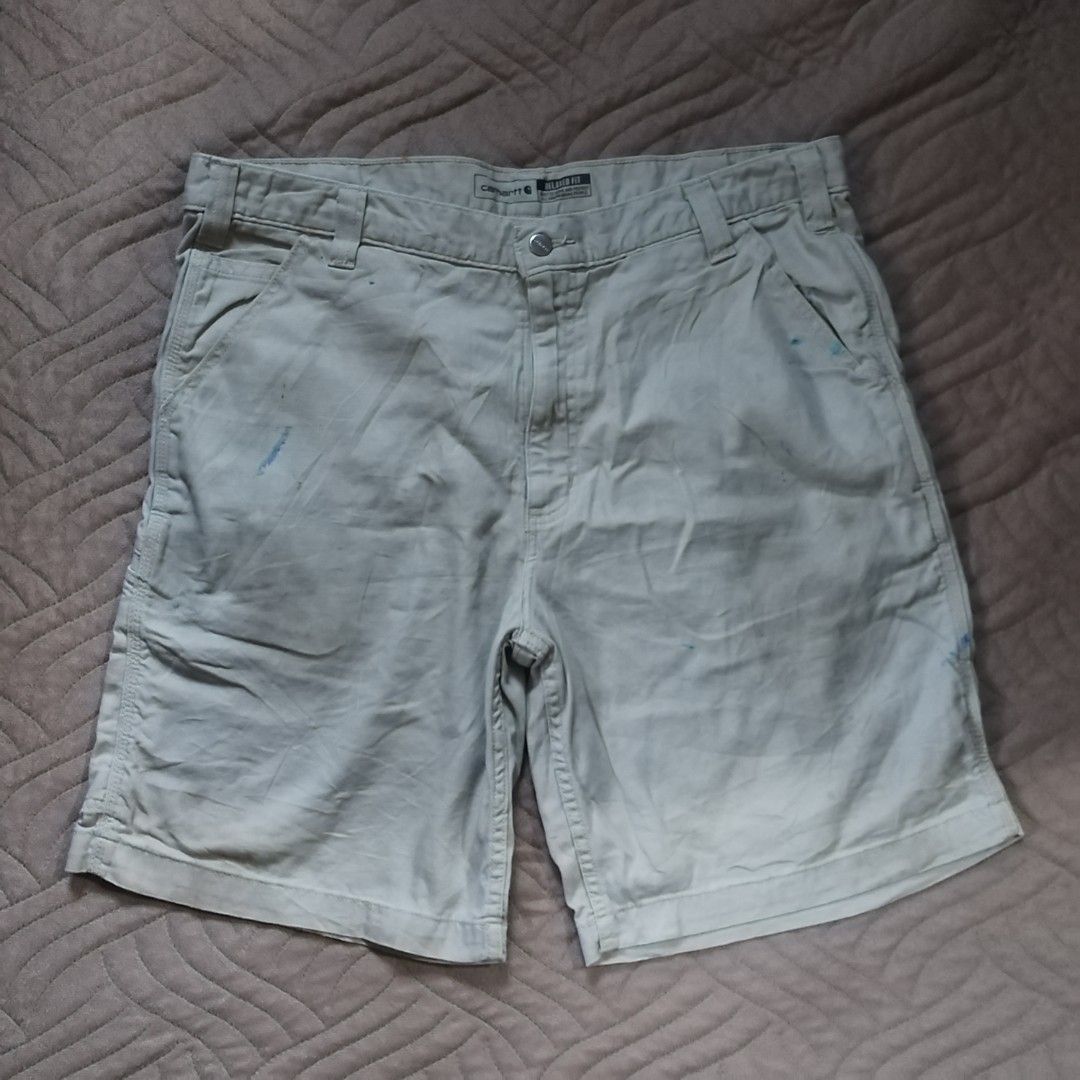 Carhartt Rigby Dungaree Shorts (Category: Shorts) located in Davao. Submitted by giyuu06 (Listing ID 1466315450, Image 2). Description: Carhartt Rigby Dungaree Shorts | Excellent Condition dimes: waist 38 length 20 hem 12 issue: paint stains.