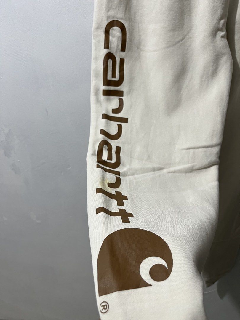 Carhartt Script Sweatpants BN8429-B - XL (18-20) (Category: Joggers) located in Malaybalay. Submitted by tapiocasthrift (Listing ID 1466193649, Image 2). Description: Size: XL (18-20) Dimes: 28 waist (stretchable) x 40.5 length HEM: 5 Thigh: 11 Color rate: 9.5/10 Excellent condition Issue: dot stains and yellow stain.