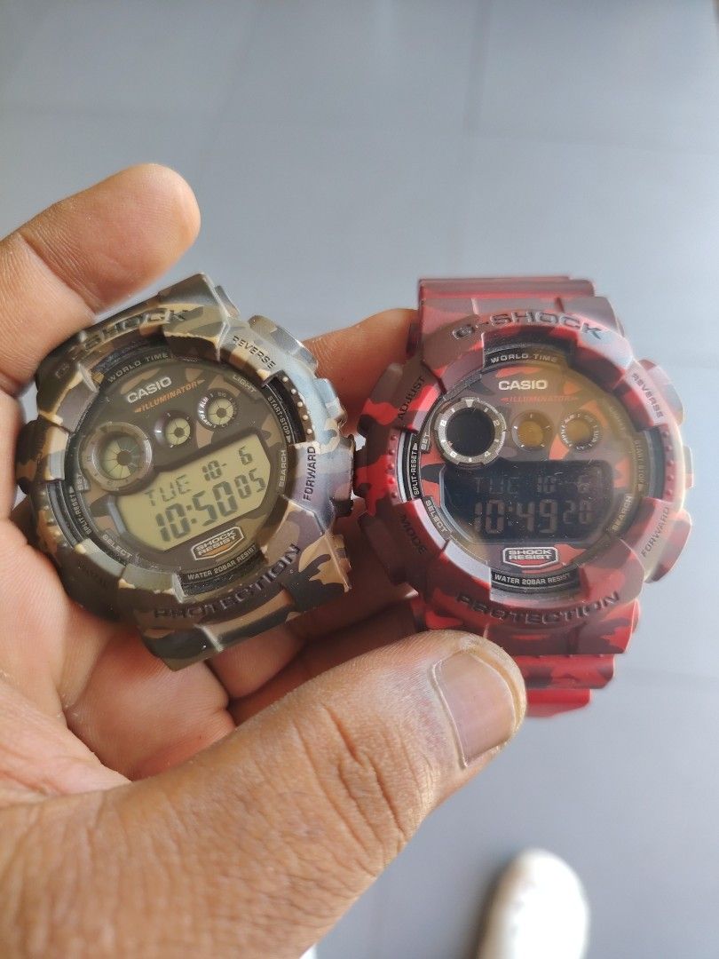 Casio G-Shock Camouflage Digital Watches Set (Category: Men's Watches) located in Las Pinas. Submitted by mitchellestrada20202020 (Listing ID 1466175507, Image 2). Description: for sale.. g shock gd-120cm take all ung isa allstock unit only at ung isa head only camouflage same model open for met up or lalamove handle buyer.