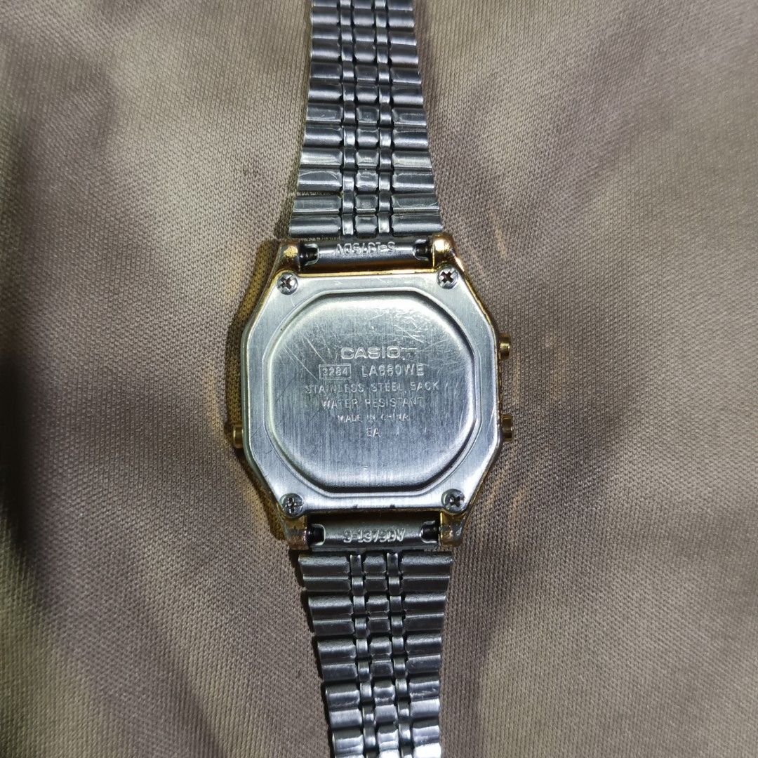 Casio LA680WE Gold Digital Watch (Category: Women's Watches) located in Quezon City. Submitted by kenz1000 (Listing ID 1466258868, Image 2). Description: For Sale -Casio LA-680WE ladies watch -In good working condition -All original parts -minor hairline scratch -900php -Litex Commonwealth meetup/pickup, rider pickup si buyer magbook, regular LBC shipping.