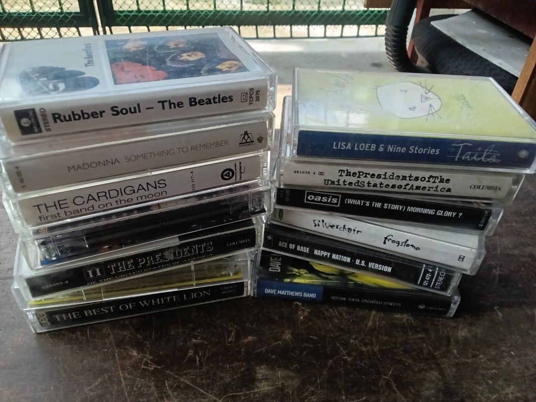 Cassete Tapes take all (Category: Vintage Collectibles) located in Quezon City. Submitted by fairviewstrides (Listing ID 1466331270, Image 1). Description: Cassette bundle Price: 1500 take all price 🔥Free Blanks and tape Cleaner 🔥wyswyg Msg for mor details Loc. 15 ferrari st fairview qc Lalamove/ LBC.