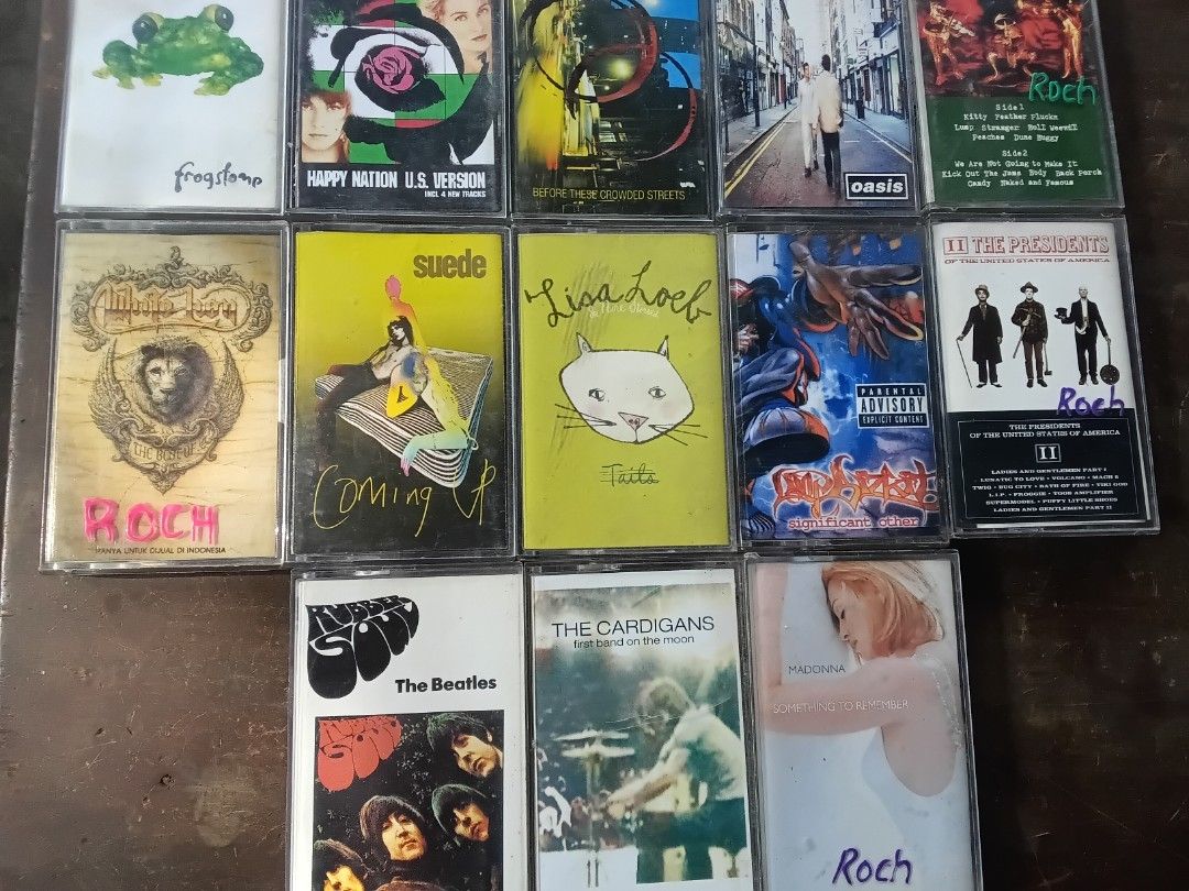 Cassete Tapes take all (Category: Vintage Collectibles) located in Quezon City. Submitted by fairviewstrides (Listing ID 1466331270, Image 2). Description: Cassette bundle Price: 1500 take all price 🔥Free Blanks and tape Cleaner 🔥wyswyg Msg for mor details Loc. 15 ferrari st fairview qc Lalamove/ LBC.