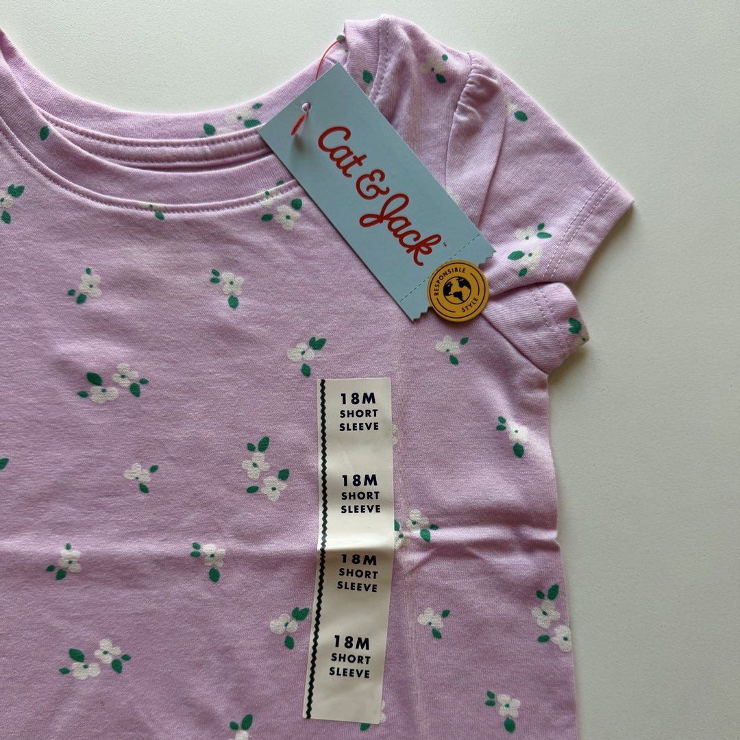 Cat & Jack Floral Purple Tee 18M (Category: Babies & Kids Fashion) located in Mandaluyong City. Submitted by momandbabystuffph (Listing ID 1466335398, Image 2). Description: 6 available Loc Mandaluyong.