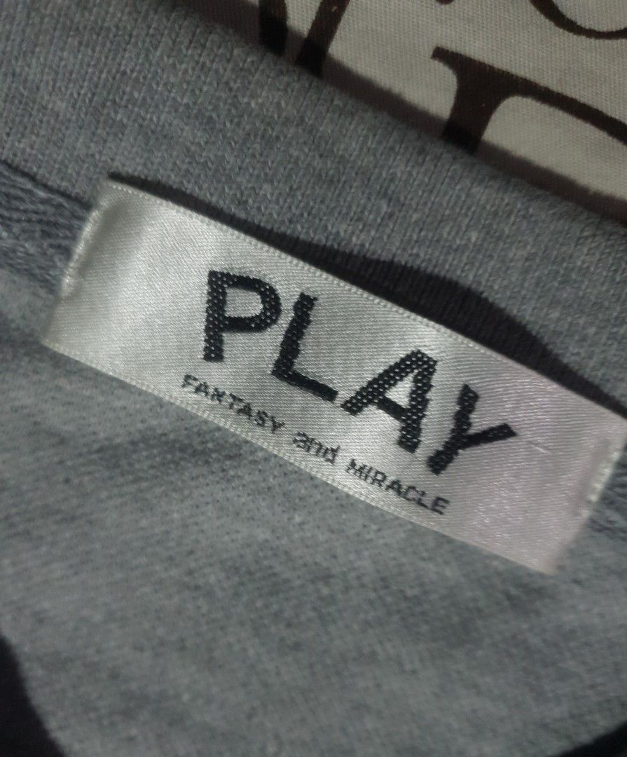 CDG Play gray poloshirt (Category: Tshirts & Polo Shirts ) located in San Fernando. Submitted by retro.district. (Listing ID 1466271139, Image 3). Description: - CDG Play Gray poloshirt - Size: Medium (20x26) - Condition: Excellent - Issue cut washtag - Color Rate: 9.5/10.