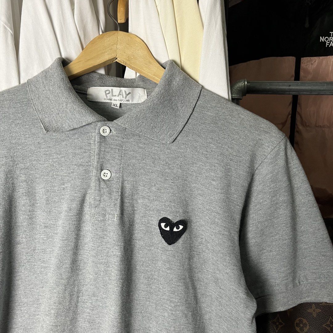 CDG PLAY POLO SHIRT (Category: Luxury Apparel) located in Daet. Submitted by wearthriftingcloth. (Listing ID 1466294371, Image 2). Description: 👕CDG PLAY Size: M Measurement: W20xL27 Issue(s):NONE Condition: 9.5/10 Color rate: 9.5/10 ➡️Swipe- to see more detail pic 📌No Deleting/Cancelation‼️ 📌Color may Vary Due to Lighting‼️ 📌Please be responsible buyer Bogus/Flaker will be posted‼️ 📌All ltems Need Wash‼️.