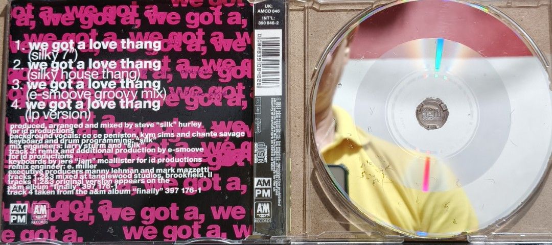 Ce Ce Peniston We Got A Love Thang CD (Category: CDs & DVDs) located in Manila. Submitted by ruelcabrer77078 (Listing ID 1466328818, Image 2). Description: - Artist & Title: Ce Ce Peniston - We Got A Love Thang (Maxi CD Single) - Tracklist (4 tracks): Silky 7", Silky House Thang, E-Smoove Groovy Mix, LP Version - Label & Year: A&M Records, 1991 - Condition: Comes with jewel case - Perfect for: 90s dance and house music collectors.