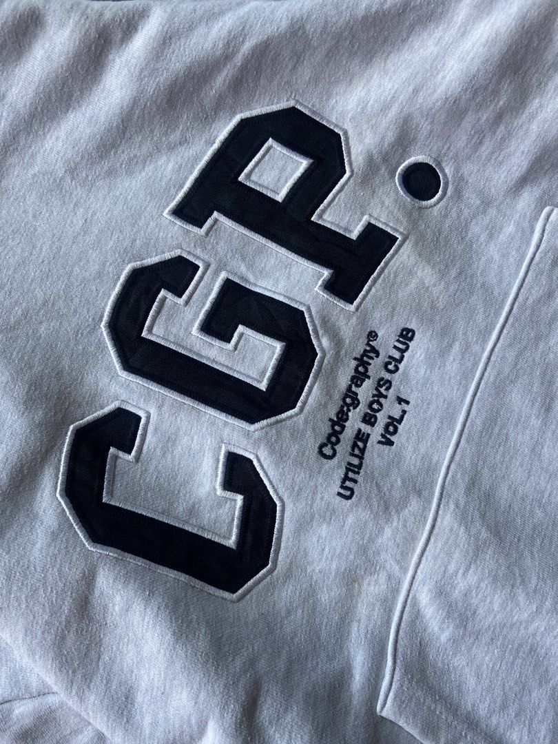 CGP HOODIE GREY (Category: Coats, Jackets and Outerwear) located in Bacolod City. Submitted by clerkhexx (Listing ID 1466321874, Image 3). Description: CGP GREY HOODIE ( BOXY FIT ) Brand: CGP ( CODE GRAPHY) Measurements: WIDTH 22 LENGHT 26 Mine: 350 Condition of this item 10 - color rate 10- issue yellow stain idk if removble need hard wash Check every photos for conditions of the item.