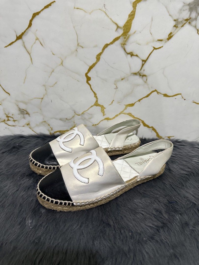 Chanel espadrille (Category: Flats & Sandals) located in Marikina City. Submitted by georgiaprelovestuff (Listing ID 1466188764, Image 3). Description: size 38 PLEASE READ BEFORE MAKING AN OFFER: 🔹No inclusions since this is preloved 🔹NO to low ballers please 🔹NO meetups due to busy schedule 🔹If you make an offer, please get the item let's not waste each other's time 🔹NO return NO exchange NO cancellation 🔹Please manage your expectation sin