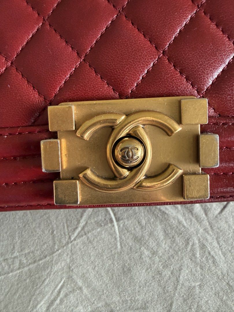 Chanel Le Boy in Dark Red (Category: Luxury Bags & Wallets) located in Calamba. Submitted by mom2girls (Listing ID 1466156015, Image 3). Description: Shipping via LBC only. SF c/o Buyer..