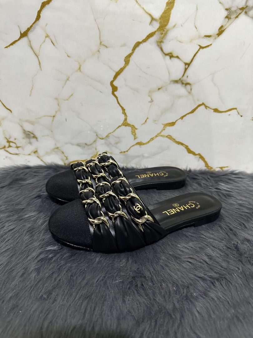Chanel Mules (Category: Flats & Sandals) located in Marikina City. Submitted by georgiaprelovestuff (Listing ID 1466188606, Image 3). Description: size 39 PLEASE READ BEFORE MAKING AN OFFER: 🔹No inclusions since this is preloved 🔹NO to low ballers please 🔹NO meetups due to busy schedule 🔹If you make an offer, please get the item let's not waste each other's time 🔹NO return NO exchange NO cancellation 🔹Please manage your expectation since al