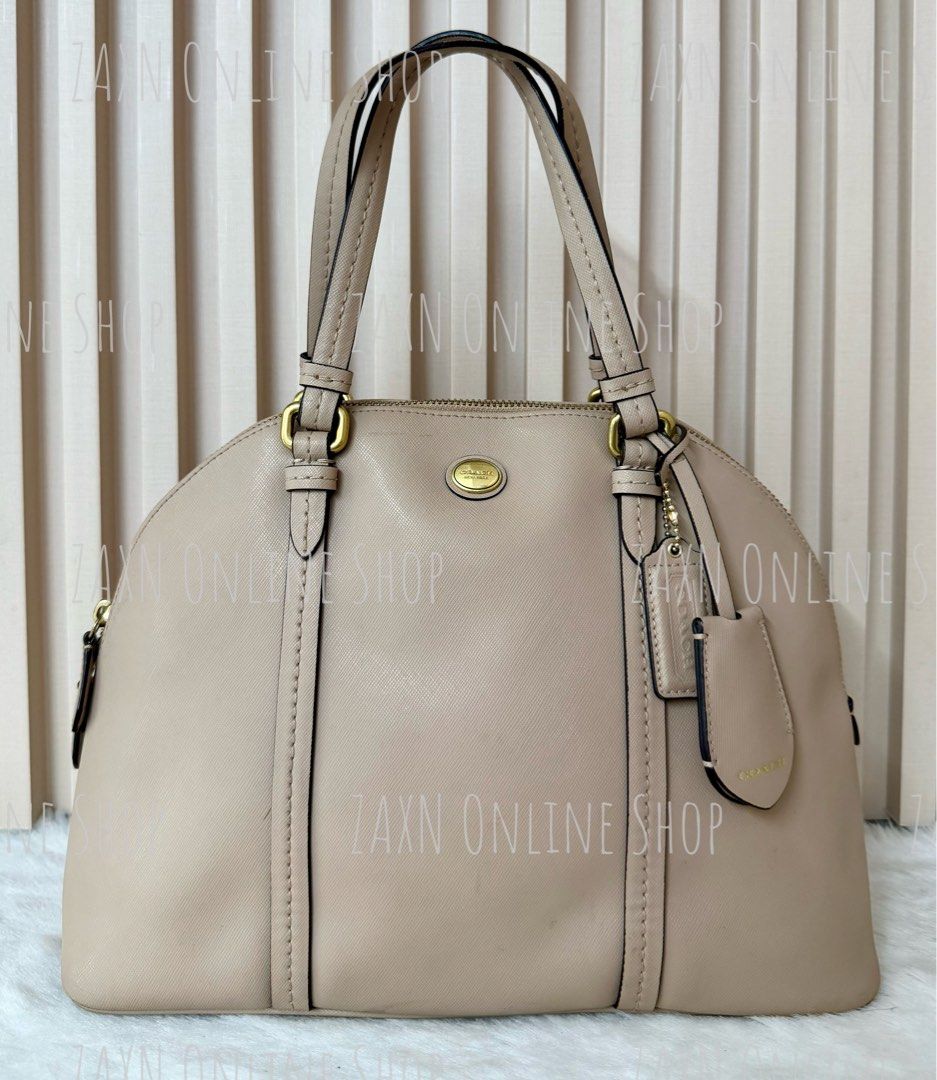 Coach Beige Leather Dome Satchel Handbag (Category: Luxury Bags & Wallets) located in Santa Cruz. Submitted by za2011za (Listing ID 1466288682, Image 1). Description: 100% Authentic/Original Buy with confidence 👌👌👌 LEGIT seller since 2011, sold over thousand items (Please see all sold items) Actual photos displayed Shipping thru LBC J&T Grab or Lalamove MOP: BDO BPI GCash STRICTLY IMPLEMENTED - NO CANCELLATION - NO RETURN - NO CHANGE ITEM - NO