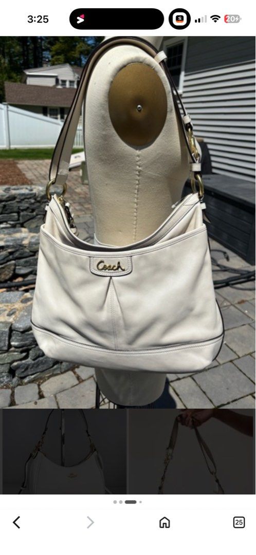 Coach Park Leather Duffle Shoulder Bag (Category: Shoulder Bags) located in Quezon City. Submitted by mariamaharba7798 (Listing ID 1466219566, Image 2). Description: creamy white Coach Park Leather Duffle Shoulder Bag authentic need cleaning.