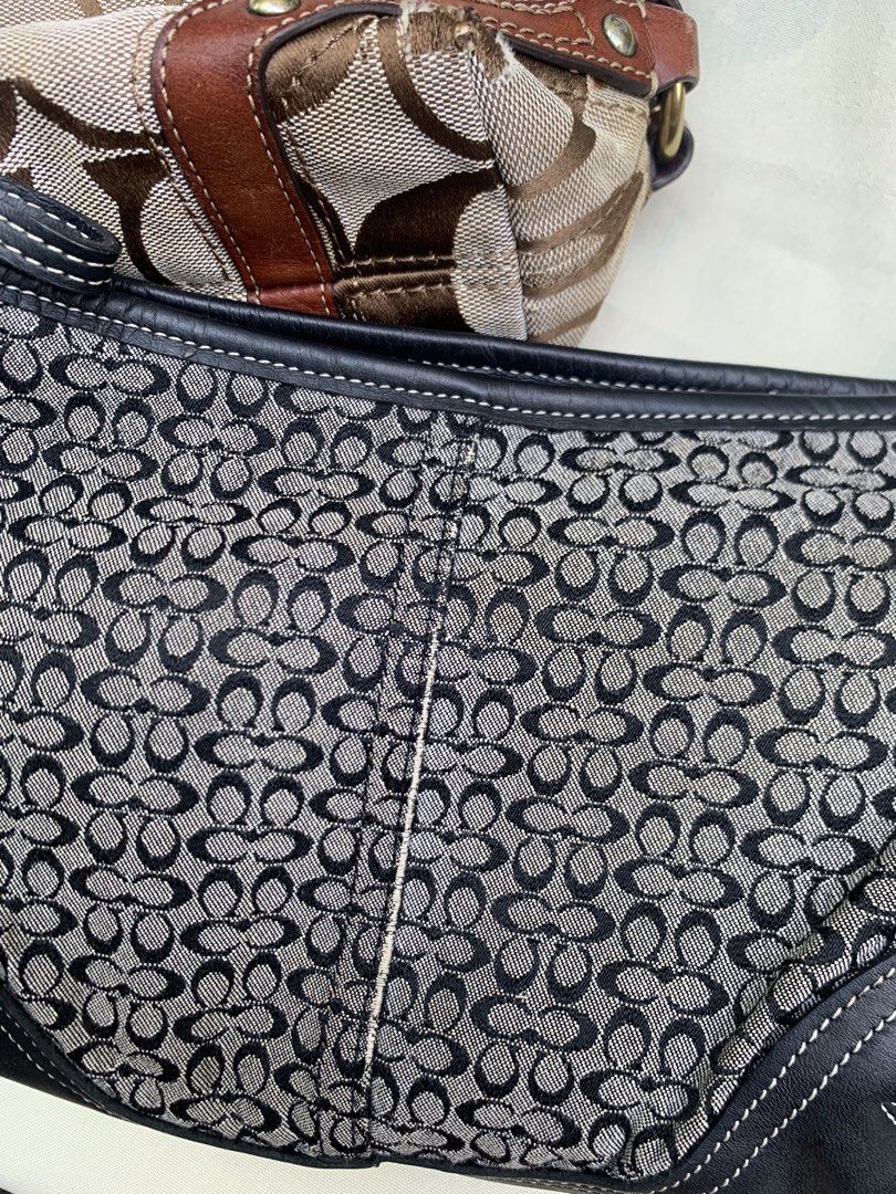 COACH SHOULDER BAG (Category: Shoulder Bags) located in Bayombong. Submitted by declutterbyriri (Listing ID 1465115145, Image 2). Description: COACH HOBO BAG (OFF) - pang DIY - issue nasa pic na po (zipper area) but na cloclose pa - pang personal use only and not for reselling : bought this for almost 1k :(( haven’t used it, as is yung issue nung nabili ko .