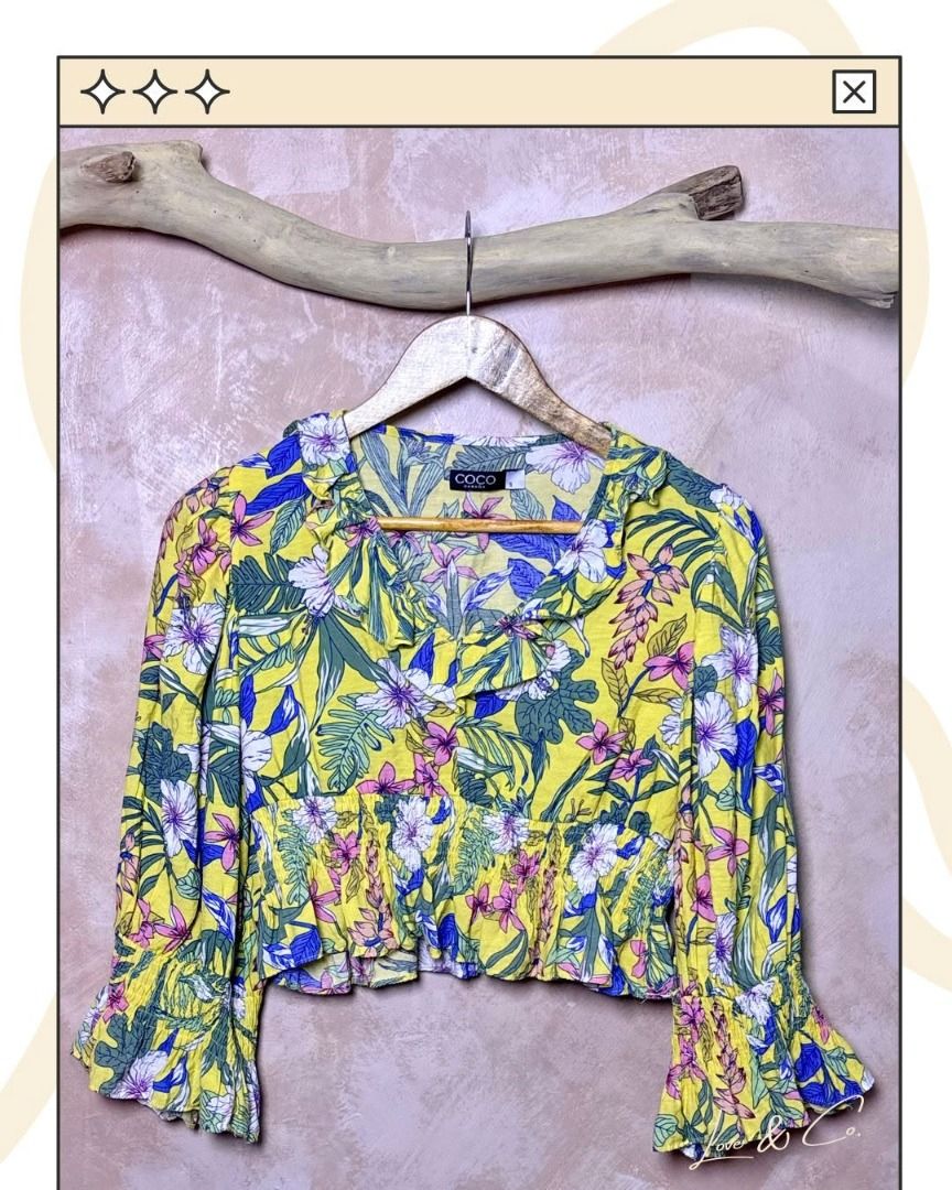 Coco Cabana Blouse (Category: Blouses) located in Caloocan City. Submitted by royalcloud_617802 (Listing ID 1466279899, Image 2). Description: 🤍 Love & Co. PH A handpicked piece, chosen with love and ready for its next home. ✨ Brand: Coco Cabana 📏 Size: S 🌸 Condition: Gently Used A versatile piece that's easy to style and perfect for elevating your everyday wardrobe..
