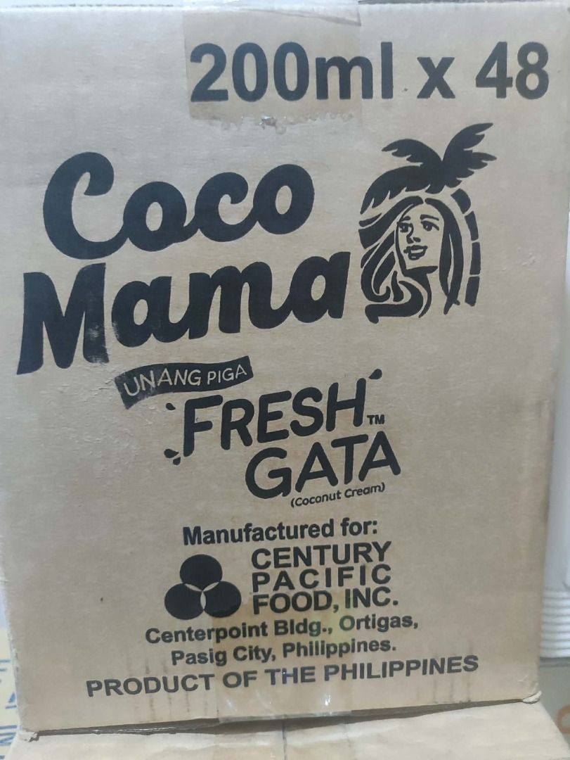 Coco Mama Fresh Gata 200ml x 48 Full Box (Category: Spice & Seasoning) located in Manila. Submitted by zandryeet (Listing ID 1466215912, Image 1). Description: - Product: Coco Mama Fresh Gata Coconut Milk - Quantity: Full carton (48 pieces of 200ml tetra packs) - Condition: Brand new, unopened, and sealed in original packaging - Perfect for: Cooking, baking, and convenient pantry stocking - Benefit: Bulk buy saves you time and trips to the grocer