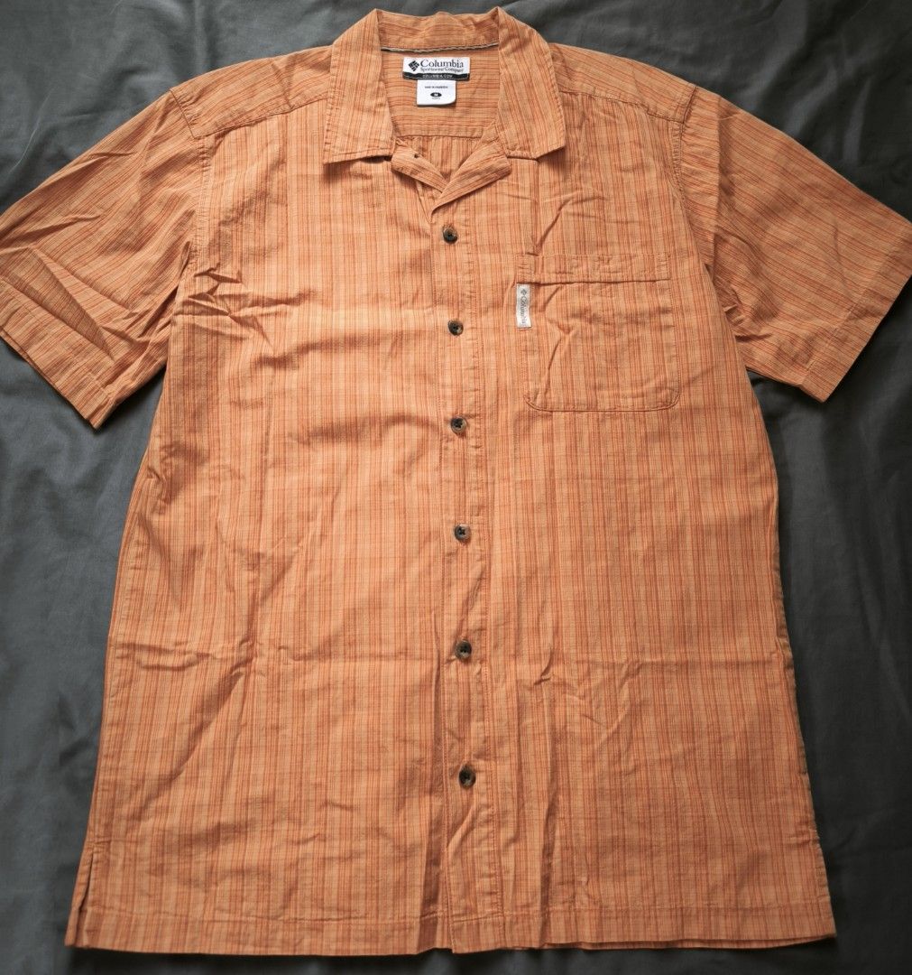 Columbia polo (Category: Tshirts & Polo Shirts ) located in Manila. Submitted by wearforce (Listing ID 1466237746, Image 1). Description: Columbia mustard orange polo brand: Columbia in good condition can fit: M-L rate color 9/10 455 + sf.
