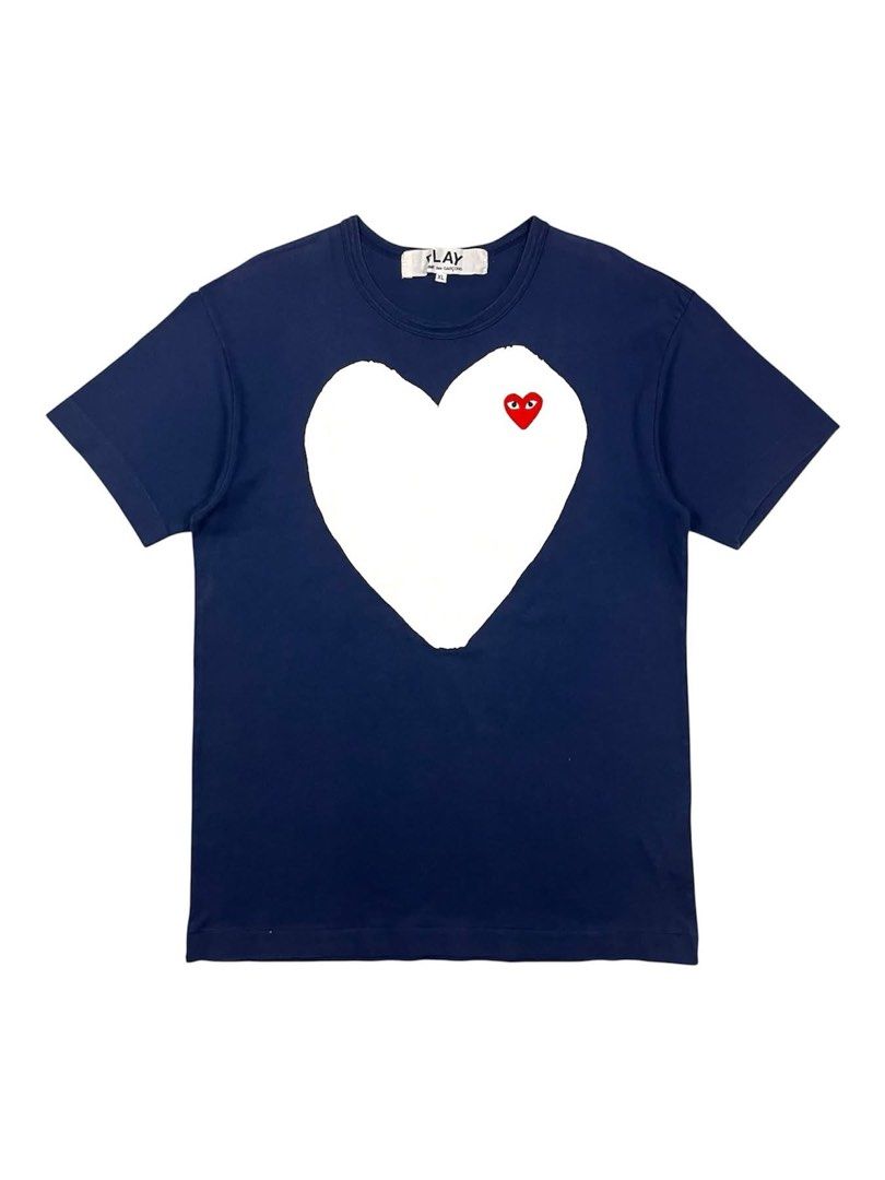 Comme des Garcons - Play Solid Heart Logo Tee (Category: Tshirts & Polo Shirts ) located in Puerto Princesa. Submitted by rrugsgallery (Listing ID 1466250727, Image 1). Description: Comme des Garcons - Play Solid Heart Logo Tee Tagged Size: XL Dimensions Length: 29 Width: 20 Condition: Excellent Color rate: 9.5 Flaws: None.