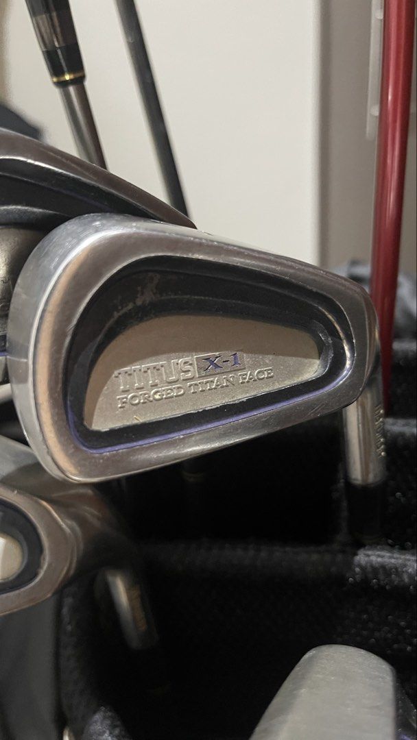 Complete Beginner Golf Club Set with free Bag (Category: Golf) located in Marikina City. Submitted by pfhermosa (Listing ID 1466290943, Image 3). Description: Complete men's golf set (driver, woods, irons, wedges, putter) with free Admiral golf bag. Great for beginners, very forgiving set, ready to go for driving ranges and fairways. Negotiable for sure buyers! Putter: PING Anser Irons included: Titus X1, Forged Titan Face (4 through 9) Wedges in