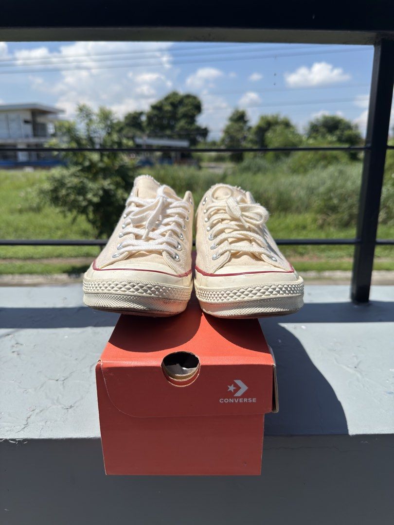 Converse Chuck 70 Low Parchment Canvas Sneakers (Category: Sneakers) located in Manila. Submitted by julianrt (Listing ID 1466199573, Image 3). Description: For Sale Converse Chuck Low 70s Size US10 fits 11-11.5 Complete Used a few times only 1,500 php.