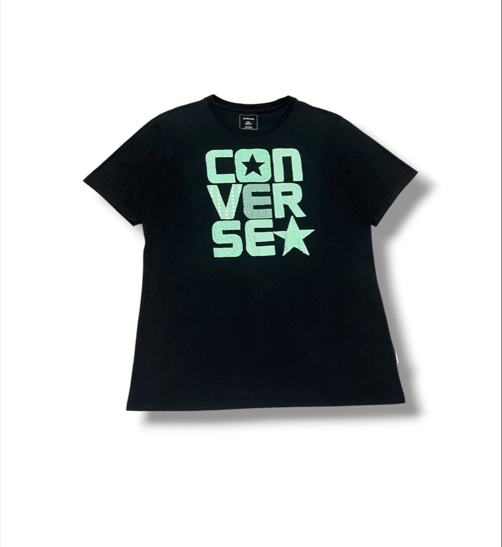 Converse Tee (Category: Tshirts & Polo Shirts ) located in Bulacan. Submitted by sanjisthrift (Listing ID 1466306529, Image 1). Description: Size XL Width 21.5 Length 29 Good Condition 9/10 Slightly fade.