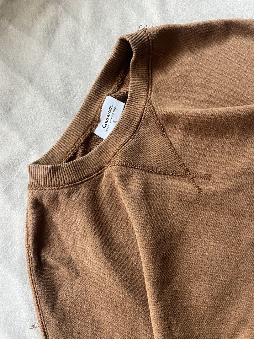COVERNAT BROWN LONG SLEEVE (Category: Coats, Jackets and Outerwear) located in Bacolod City. Submitted by clerkhexx (Listing ID 1466320892, Image 2). Description: COVERNAT BROWN CREWNECK LONG SLEEVE (EMBROIDERY) Brand: COVERNAT Measurements: WIDTH 23 LENGHT 30 Mine: 350 Condition of this item 10 - color rate 10- no issue Check every photos for conditions of the item.
