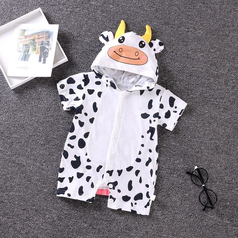 Cow jumpshort (Category: Babies & Kids Fashion) located in San Fernando. Submitted by superdealitems (Listing ID 1466171236, Image 3). Description: Best fit to 3-6 and 6-9 months Used once Cotton.