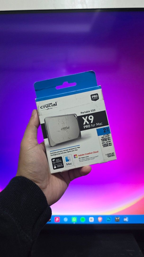 Crucial X9 Pro 2TB External SSD (Category: Hard Disks & Thumbdrives) located in Manila. Submitted by alouistr (Listing ID 1466298778, Image 1). Description: Selling Crucial X9 Pro 2TB External SSD *Brand new, opened once for testing *Complete with original box packaging *See CrystalDiskInfo stats in photos *Current SRP is around ~22,000Php Mode of payment: GCash/BDO bank transfer Mode of delivery: Lalamove/Grab/meetups Location: Manila.