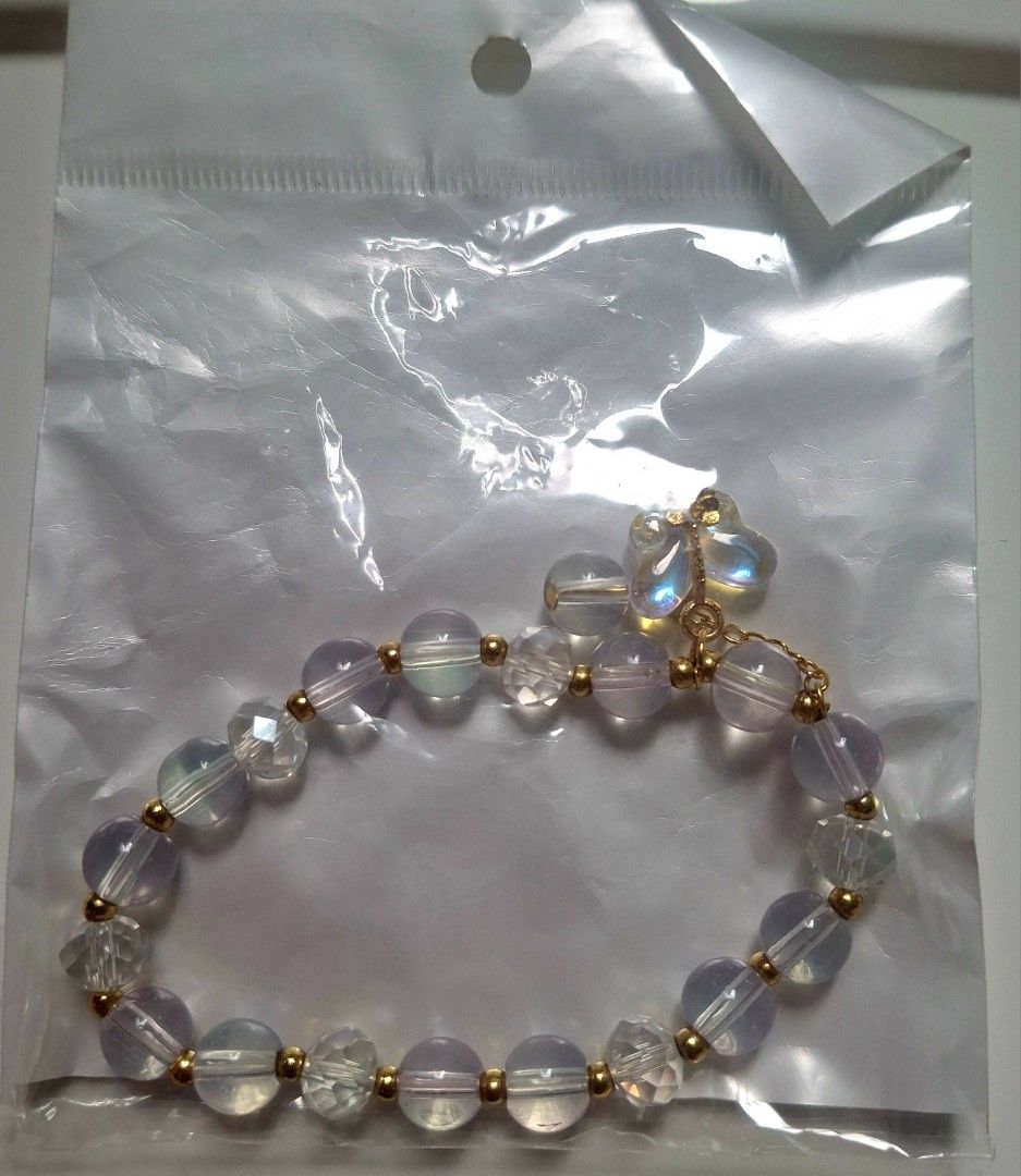 Crystal Butterfly Charm Beaded Bracelet (Category: Bracelets) located in Taguig. Submitted by fits.for.less (Listing ID 1466161675, Image 2). Description: 60 pesos MOP: Gcash MOD: lalamove/grab, pick-up if malapit lang.