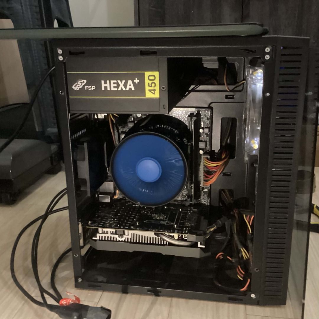 I5-6400 Bundle (Category: Desktops) located in Manila. Submitted by botaskii (Listing ID 1466201820, Image 2). Description: RFS: Upgrade. Wala na pagagamitan - all slots tested and working as of 10/2/26 - updated BIOS - selling as-is, no warranty - no ram/ssd - comes with box/packaging Specs: - Intel i5-6400 - ASUS H110M-D - FSP HEXA+ 450W - YGT Y220 with 120mm intake & 80mm exhaust - Deepcool Archer CPU Cooler Slightly negotiable pa kung di mahi