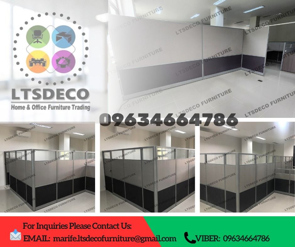 Customized high wall panel divider office partition furnitures (Category: Office Furniture & Fixtures) located in Quezon City. Submitted by 09634664786 (Listing ID 1466158164, Image 2). Description: 👉Are you looking for WORKSTATION, MODULAR CUBICLES OFFICE PARTITION, and OFFICE FURNITURE SUPPLIER? LTSDECO Furniture, is direct supplier, manufacturer, and trusted provider of high quality, affordable and durable modular office divider partition, ho