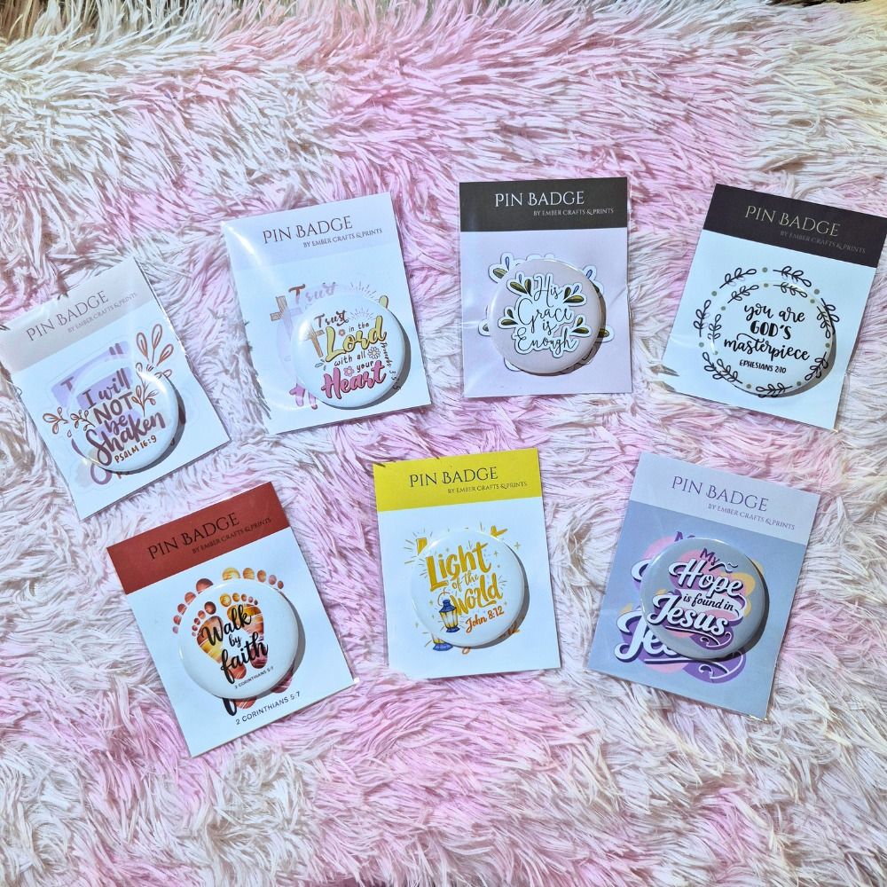 Customized Pin Buttons (Category: Art & Prints) located in Agdangan. Submitted by embercraftsandprints (Listing ID 1466292572, Image 3). Description: .