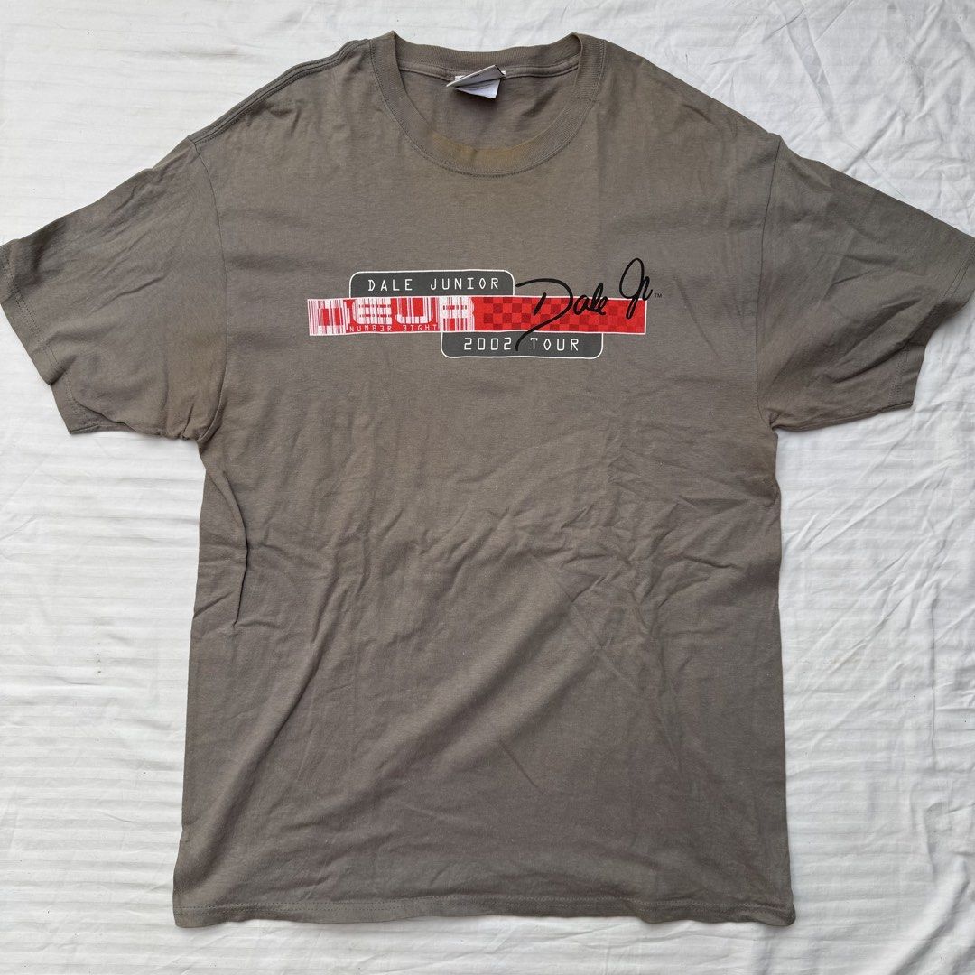 DALE JR NASCAR (Category: Tshirts & Polo Shirts ) located in Pasig City. Submitted by jaaard (Listing ID 1466305680, Image 1). Description: Size XL 23x31 Good condition faded roundneck See pics Pm me for more details.