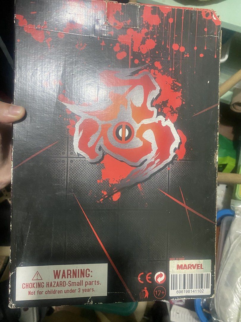 Deadpool 1:6 Scale (Category: Figurines & Statues) located in Manila. Submitted by ariane0422 (Listing ID 1462776426, Image 3). Description: - Detailed Deadpool action figure - Includes multiple accessories: swords, gun, extra hands - All items in original packaging - A must-have for any Marvel fan!.
