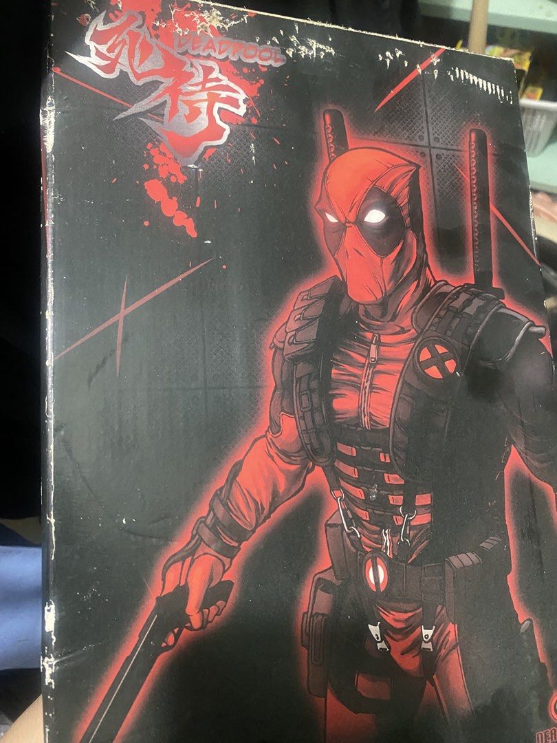 Deadpool 1:6 Scale (Category: Figurines & Statues) located in Manila. Submitted by ariane0422 (Listing ID 1462776426, Image 2). Description: - Detailed Deadpool action figure - Includes multiple accessories: swords, gun, extra hands - All items in original packaging - A must-have for any Marvel fan!.