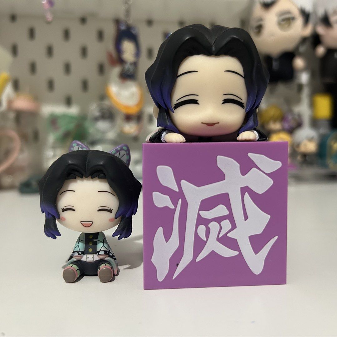 Demon Slayer Shinobu Set (Category: Figurines & Statues) located in Marikina City. Submitted by loveeshinsuke (Listing ID 1460100507, Image 1). Description: - Demon Slayer Figure Set - Includes Shinobu Kocho hikkake figure - Includes Shinobu Chokonose - All Loose.
