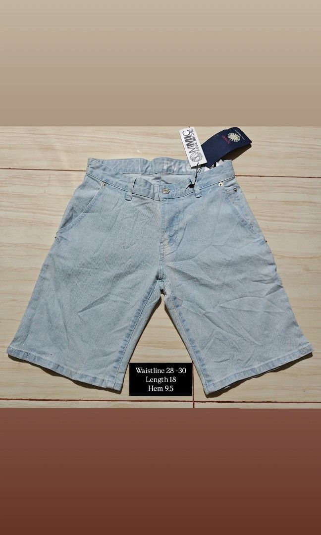 DENIM SHORT MMIC (Category: Shorts) located in Midsayap. Submitted by indigoventure (Listing ID 1466328929, Image 1). Description: size 28 As new condition excellent Condition no issue yan with hang tag pa.